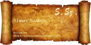 Simon Szabin névjegykártya